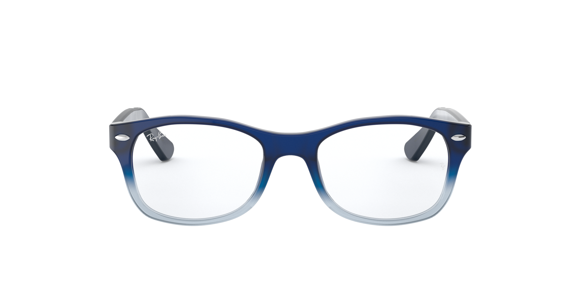 Shop Ray-Ban Jr Blue Square Eyeglasses 