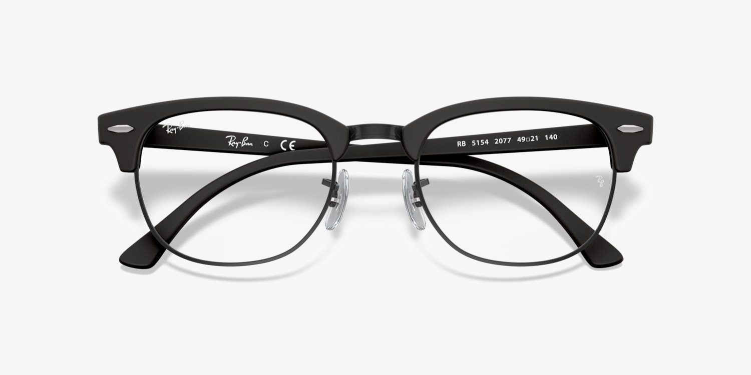 Ray Ban RX5154 Clubmaster Eyeglasses 2077 Matte Black