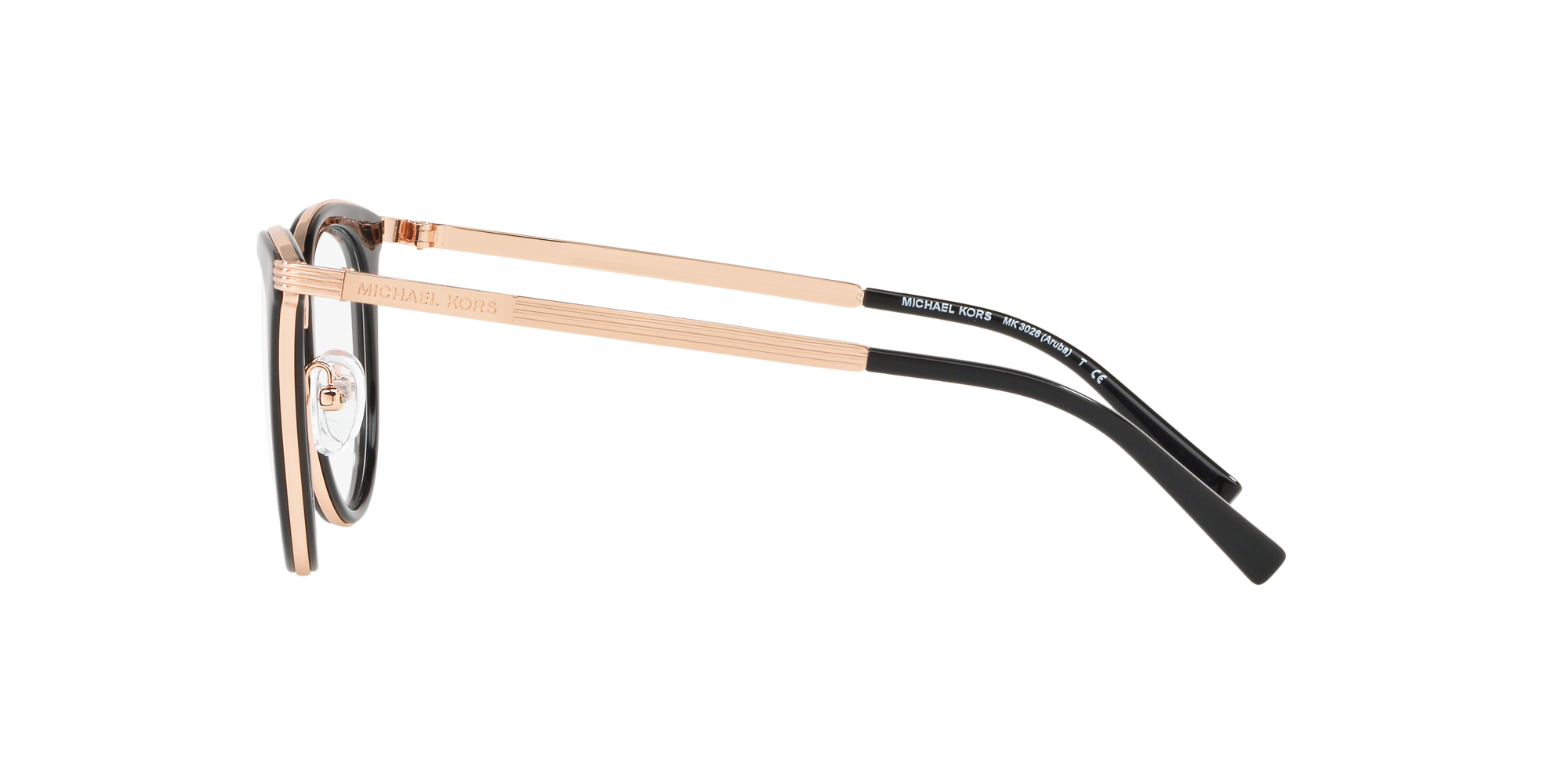 michael kors glasses frames black and gold