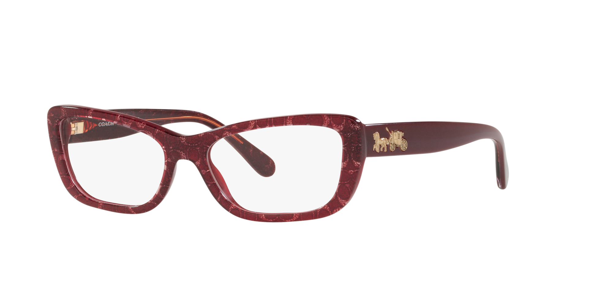 HC6135 Shop Coach Red/Burgundy Rectangle Eyeglasses at LensCrafters
