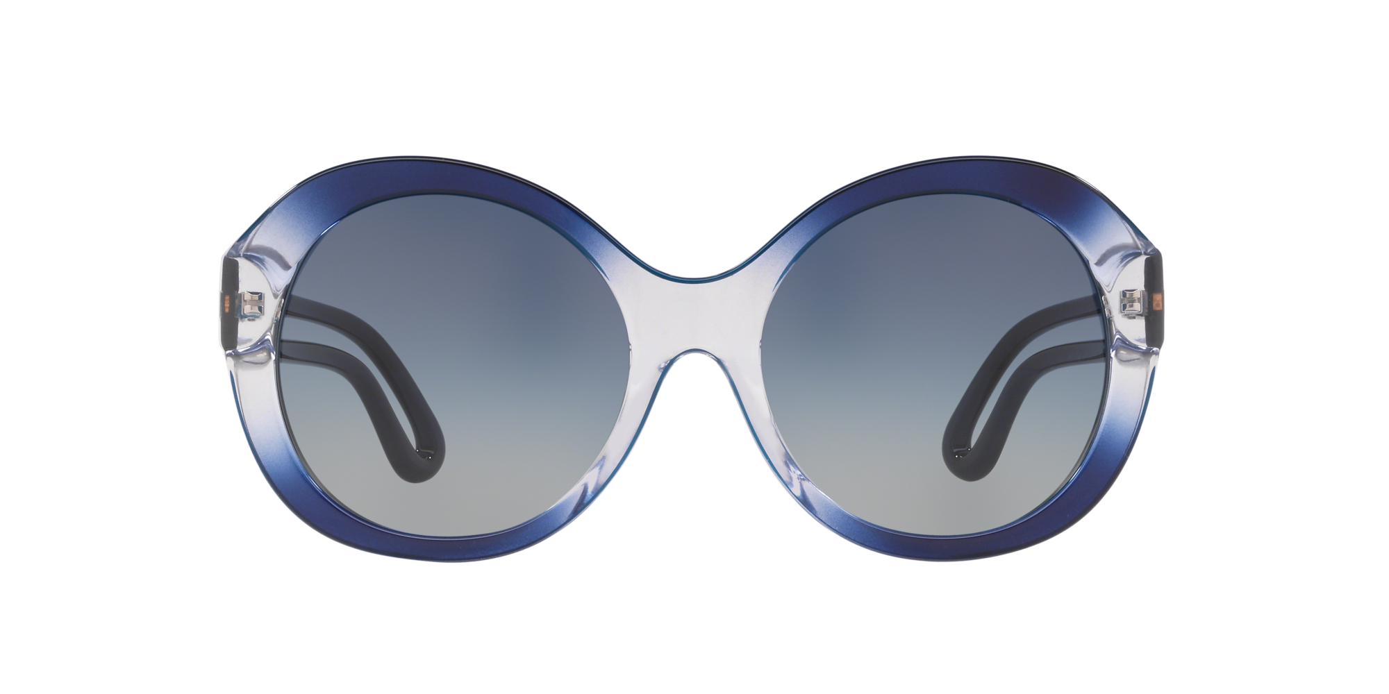 TY9053U 55 Shop Tory Burch Silver/Gunmetal/Grey Round Sunglasses at