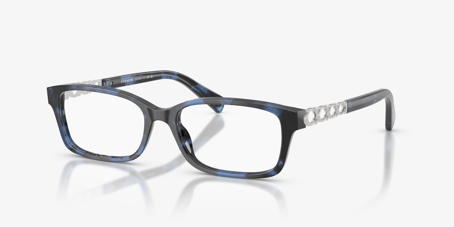 Coach Women's newest Eyeglasses HC 6067F 5290 Blue Gradient Cat Eye Frame 52[]16 135