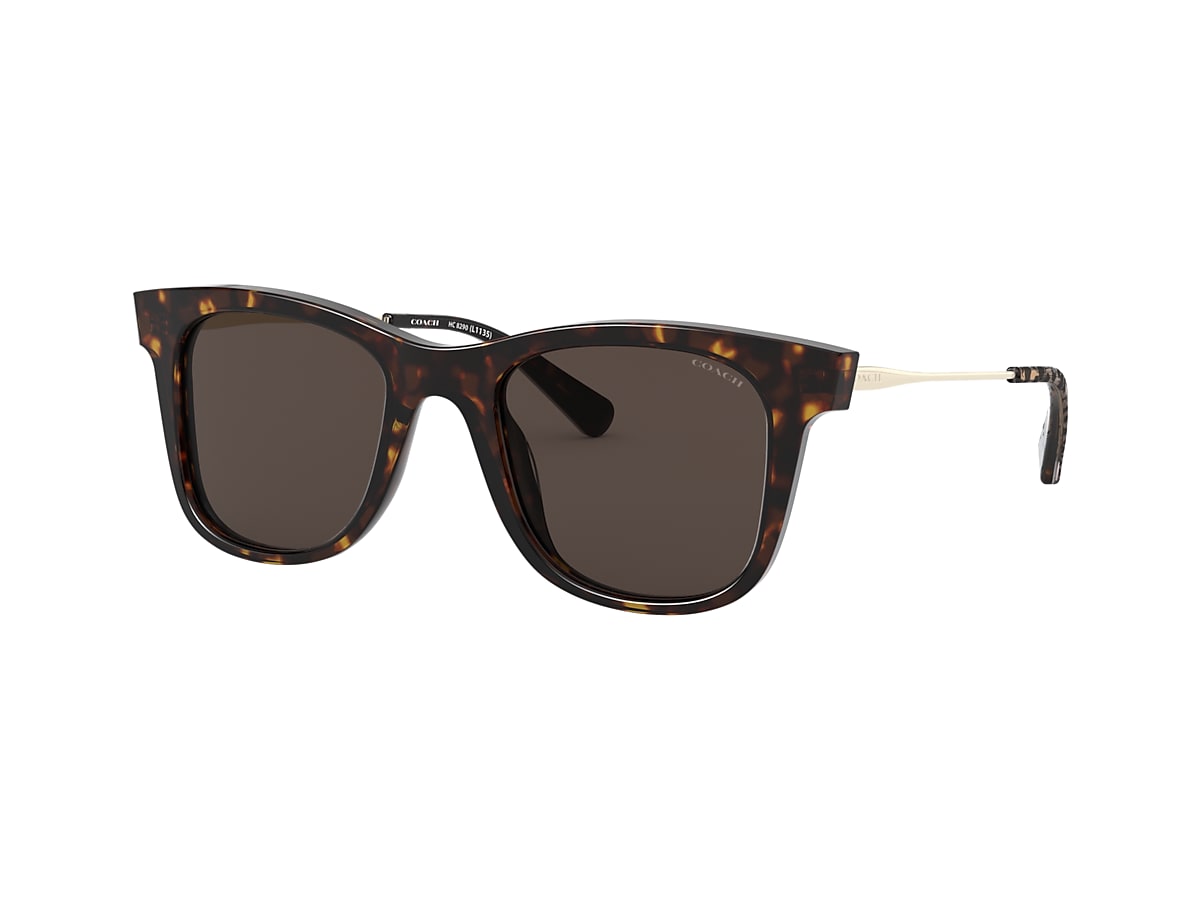 Coach HC8374U Women's Prescription Sunglasses, in Dark Tortoise