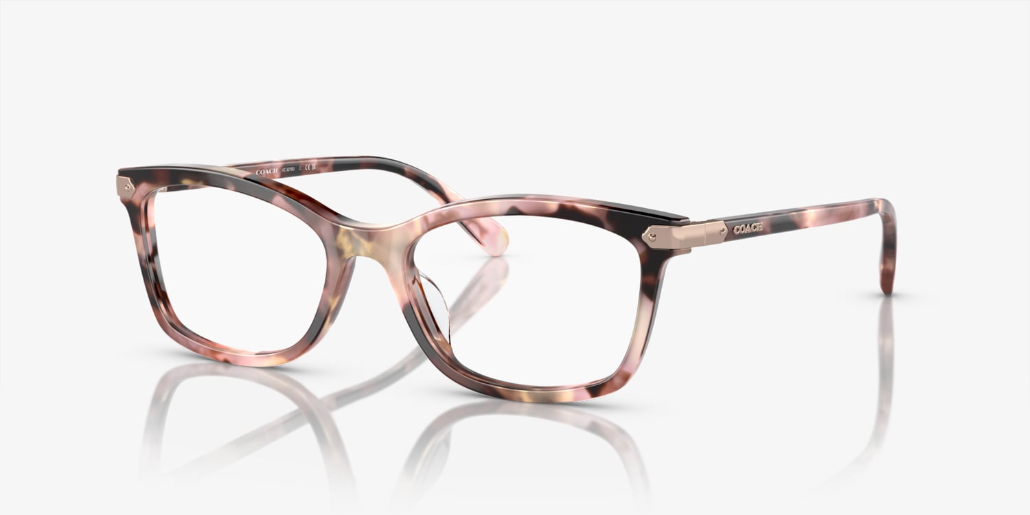 Coach HC6219U Eyeglasses Rose Pearl Tortoise 49