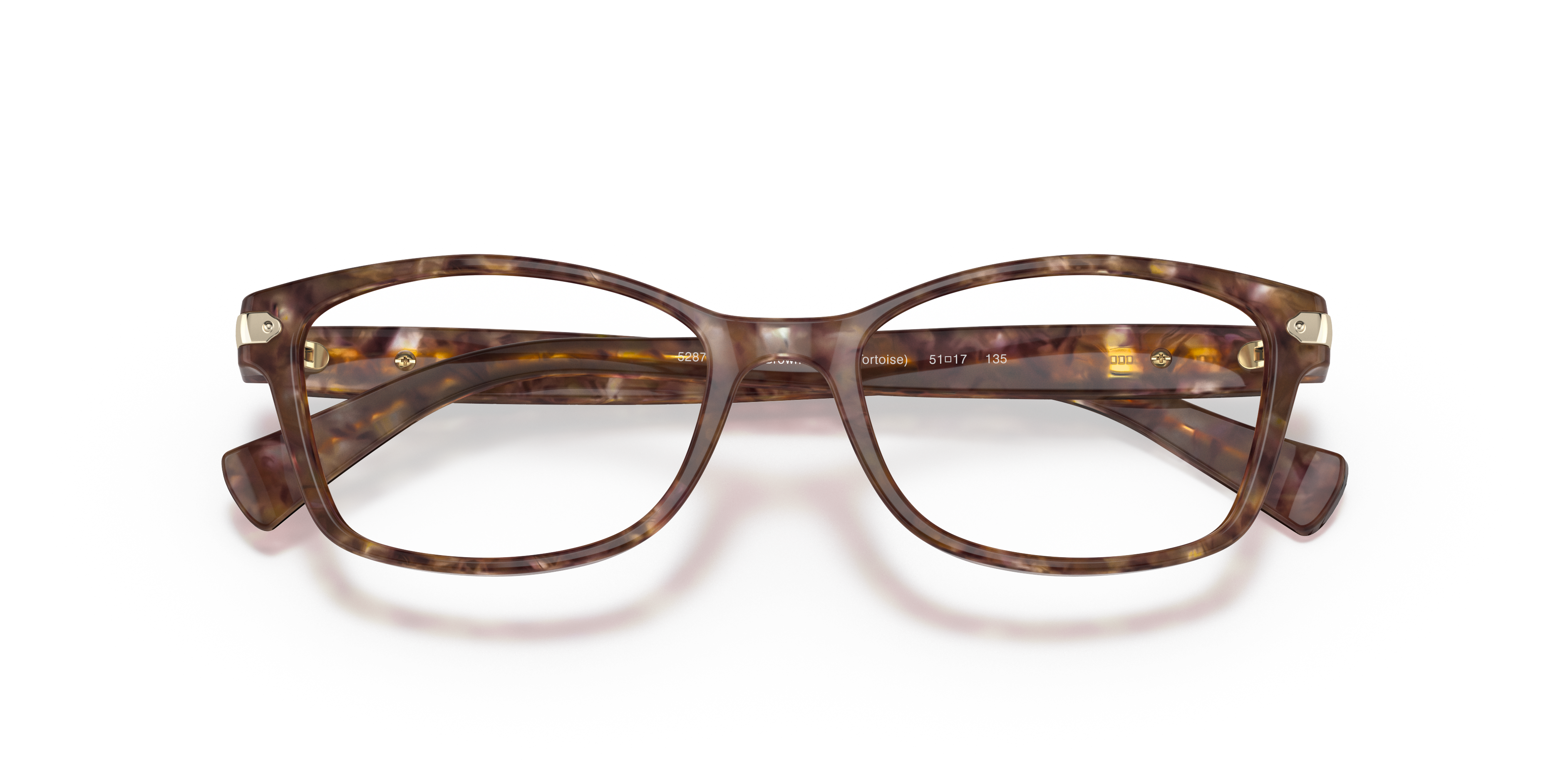 coach confetti light brown eyeglasses