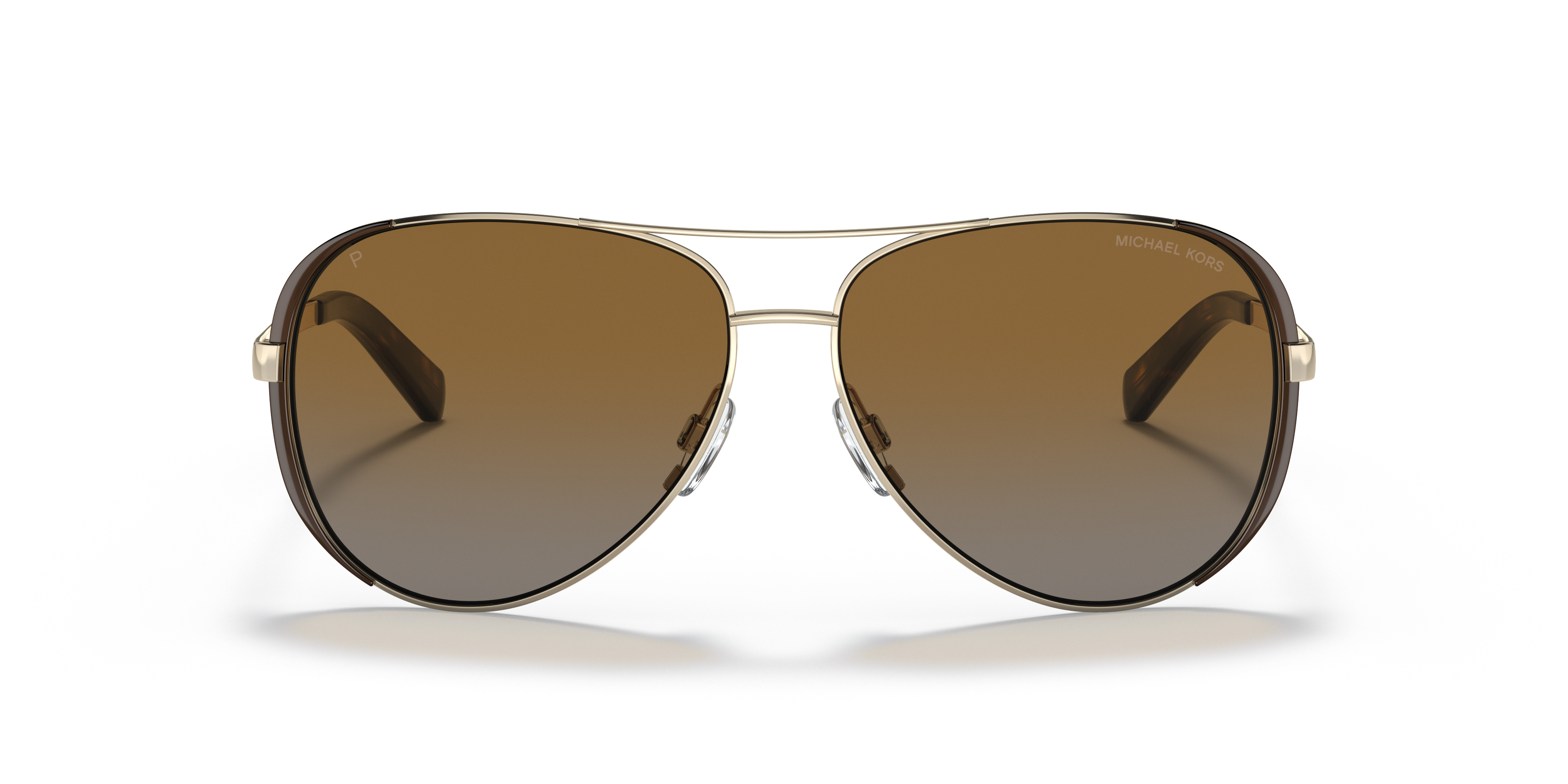 Michael Kors MK5004 Chelsea Polarised Aviator Sunglasses Brown at John  Lewis  Partners
