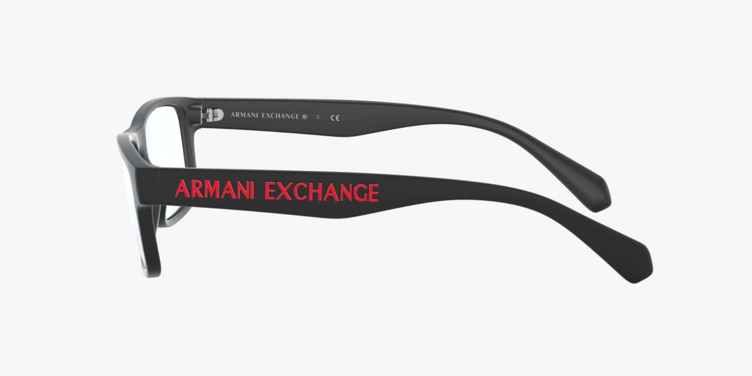 Armani exchange sales matte black glasses