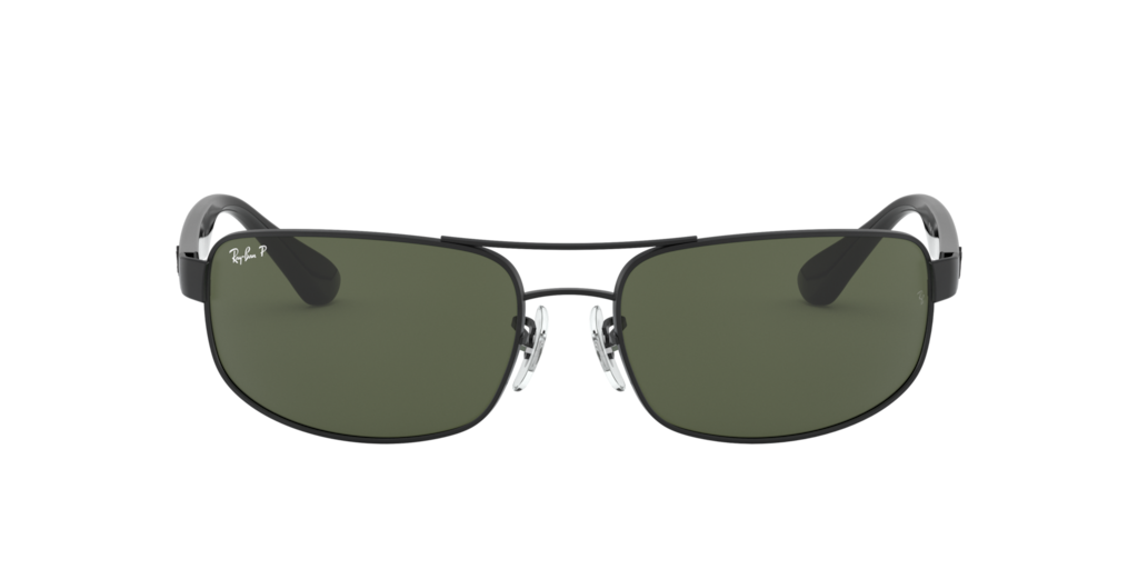 RB3445 61: Shop Ray-Ban Black Rectangle Sunglasses at LensCrafters