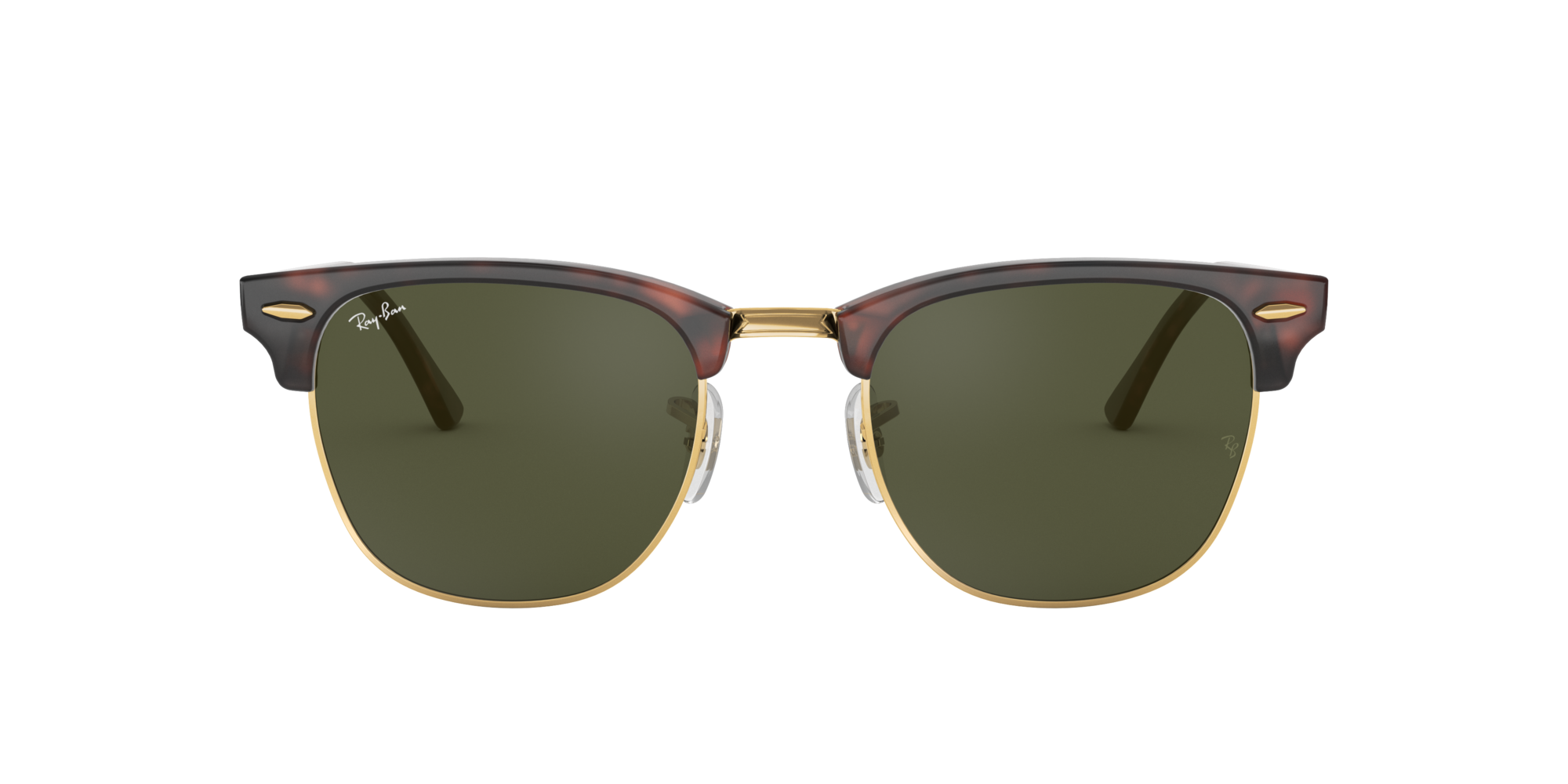 RB3016 49 CLUBMASTER: Shop Ray-Ban Tortoise Square Sunglasses at ...
