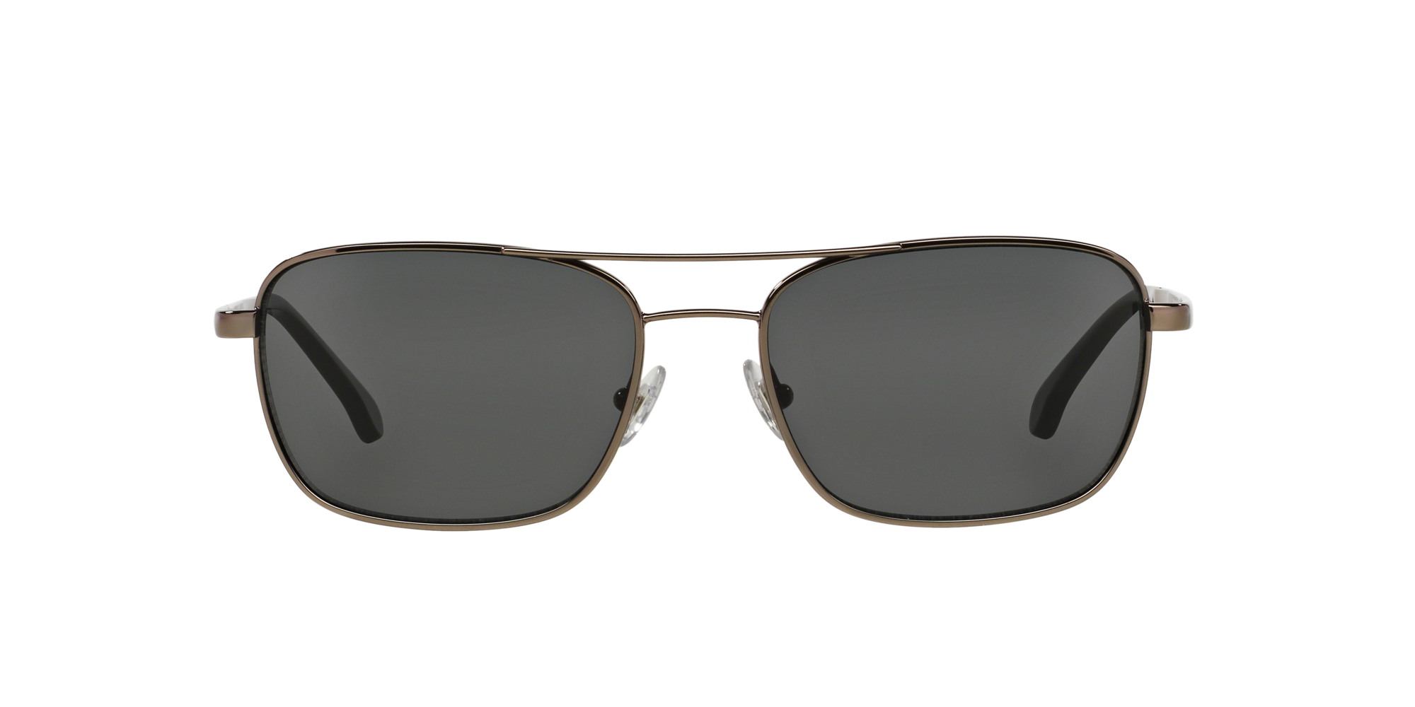 BB4016: Shop Brooks Brothers Silver/Gunmetal/Grey Rectangle Sunglasses ...