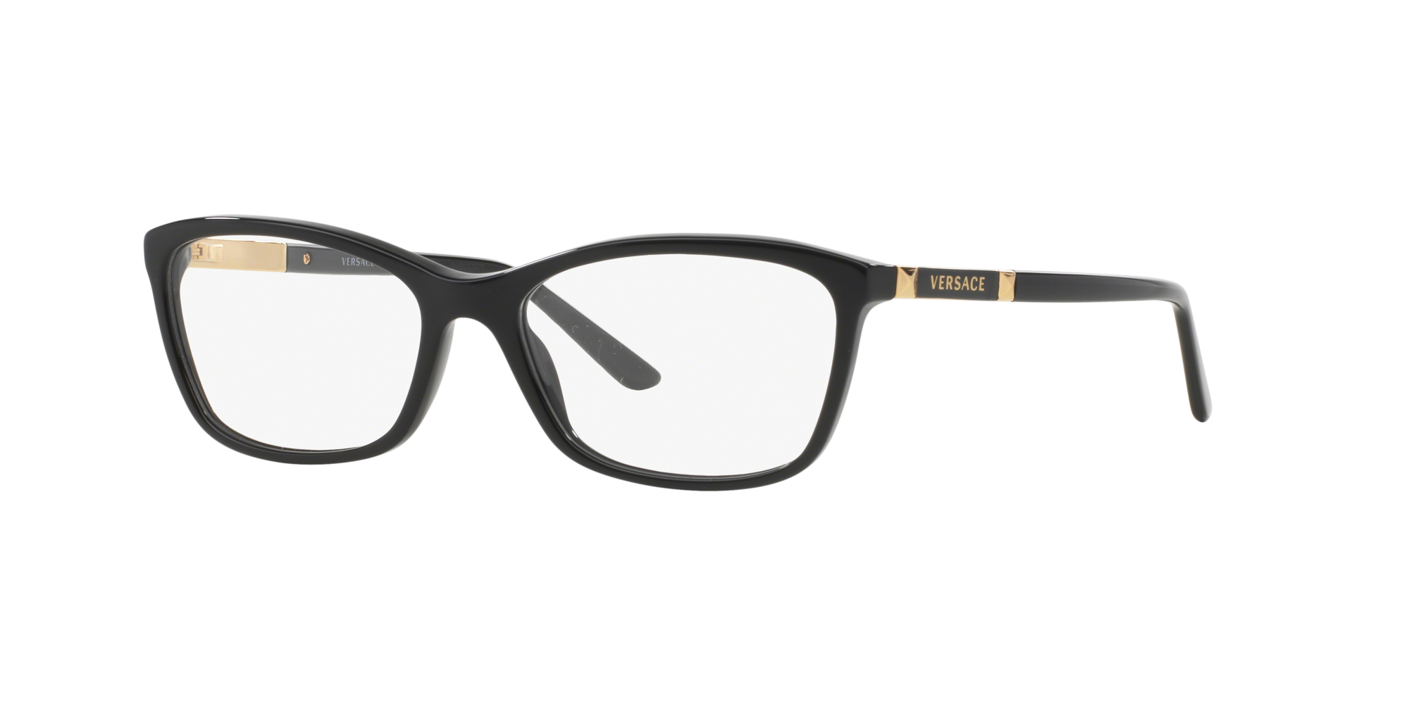 versace black frame glasses