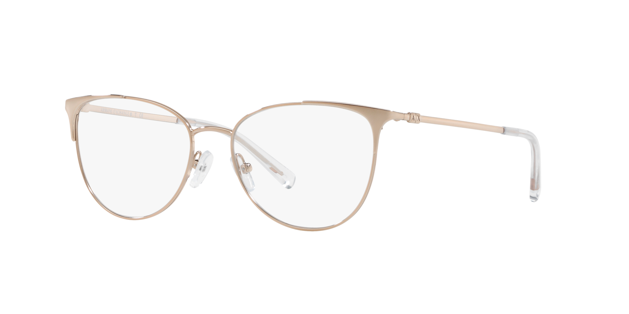 armani exchange gold glasses