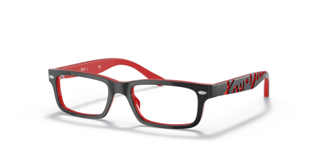 Ray-Ban Jr Unisex  Black On Red