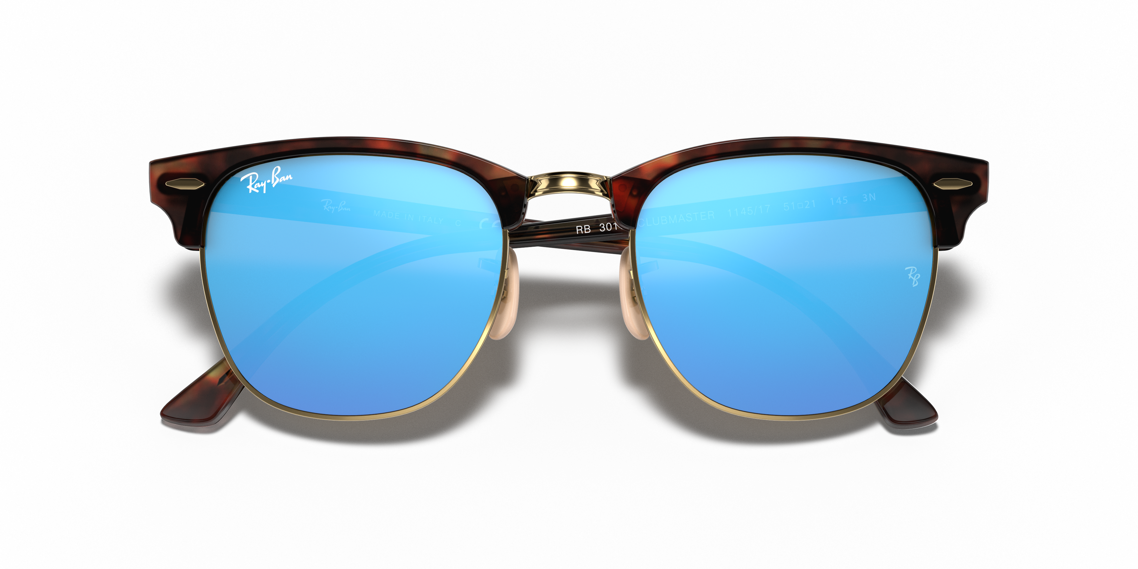 MEGA CLUBMASTER HOLIDAY LIMITED Sunglasses in Havana Light Brown On  Gunmetal and Green - RB0316S | Ray-Ban® US