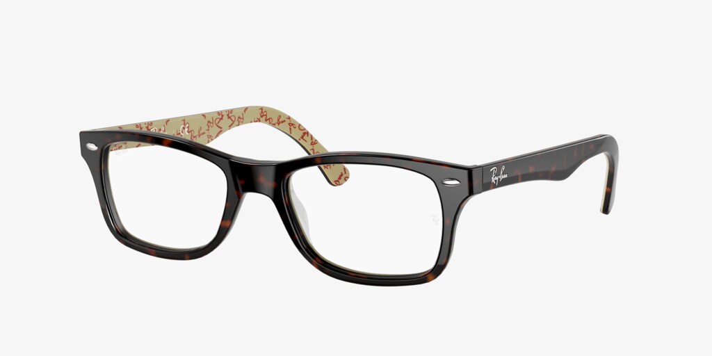Ray-Ban 0RX5228__5628 Dark Havana On Beige Texture Optical