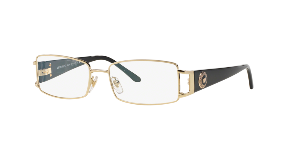 VE1163M Shop Versace Pale Gold Rectangle Eyeglasses at LensCrafters