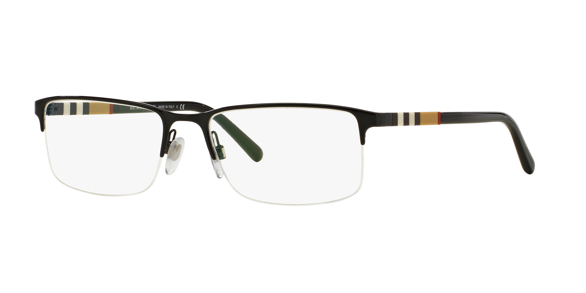 Burberry Black Rectangle Eyeglasses 