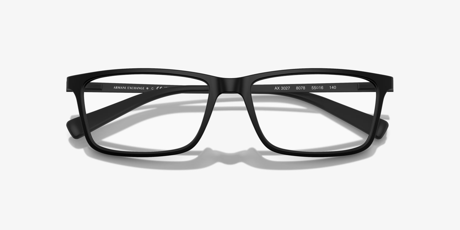 Armani Exchange AX3027 Eyeglasses - Matte Black (8078)
