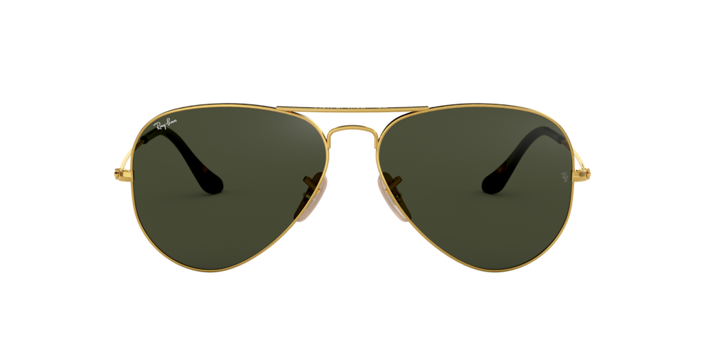 RB3025 58 ORIGINAL AVIATOR: Shop Ray-Ban Gold Pilot Sunglasses at ...