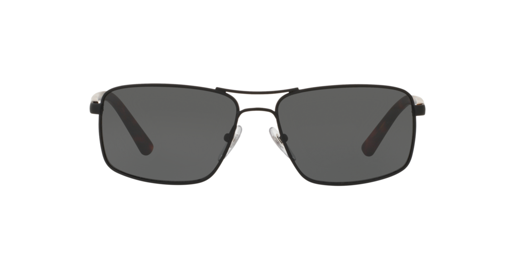 REF ARTICLE 100510: Shop Sferoflex Black Rectangle Sunglasses at ...