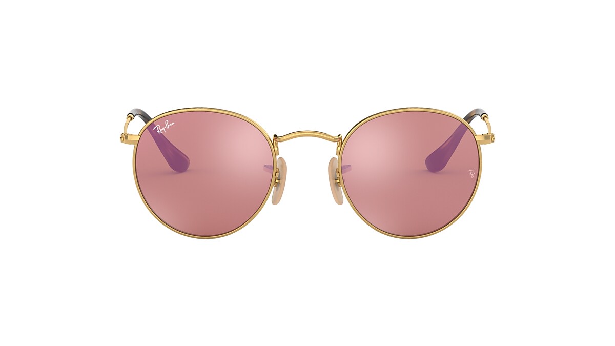 美品 Ray-Ban RB3447 ROUND L 004/T5 ピンク Ray-Ban RB3447N Round Flat Lenses Sunglasses | LensCrafters