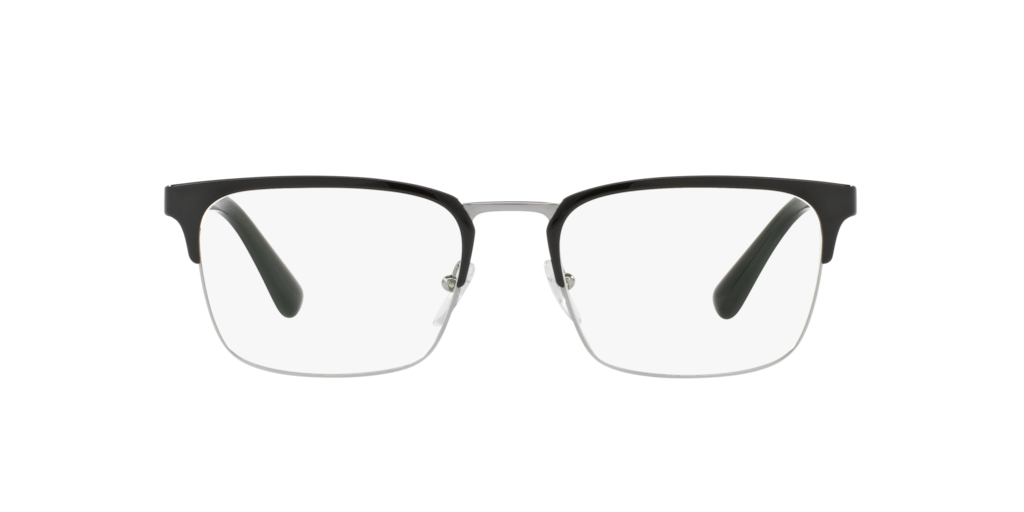 PR 54TV Shop Prada Silver/Gunmetal/Grey Rectangle Eyeglasses at