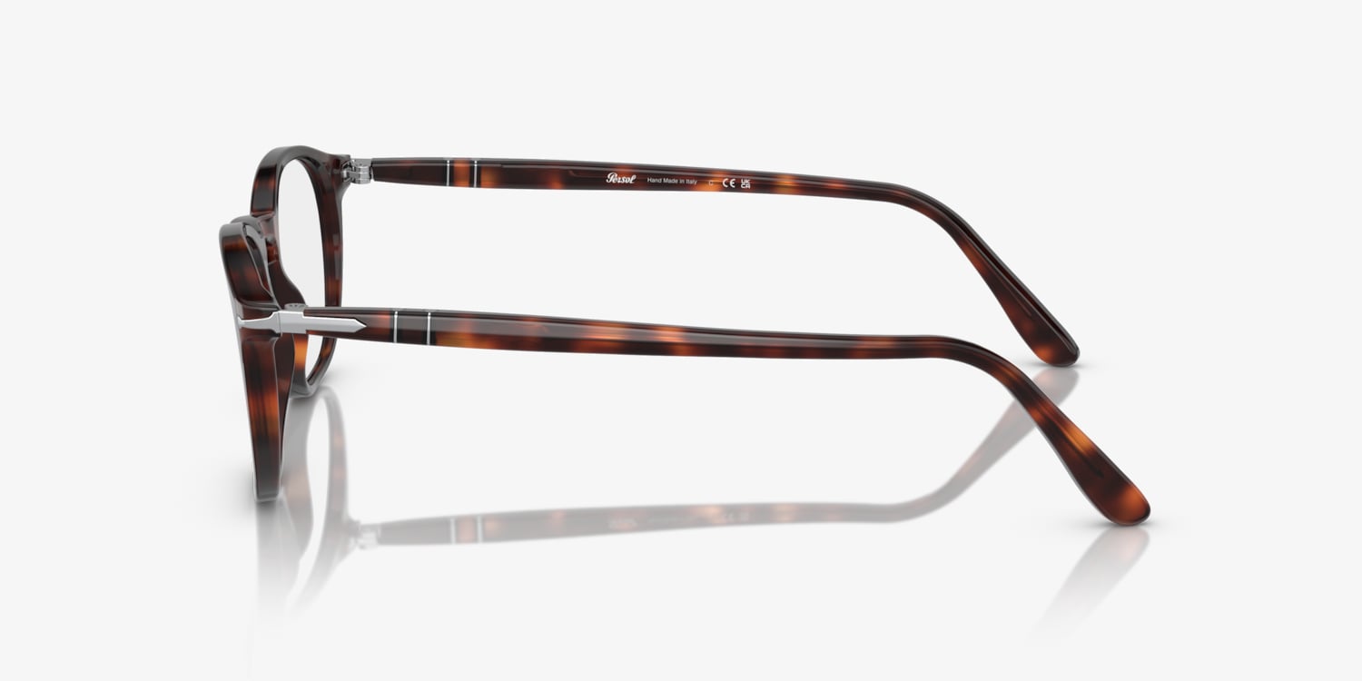 メガネ Persol FW25 Persol - 3007V VISTA - 1136 (3007V VISTA 1136) New Persol Eyeglasses 3007 V 1136 Black Brown Stripe Optical
