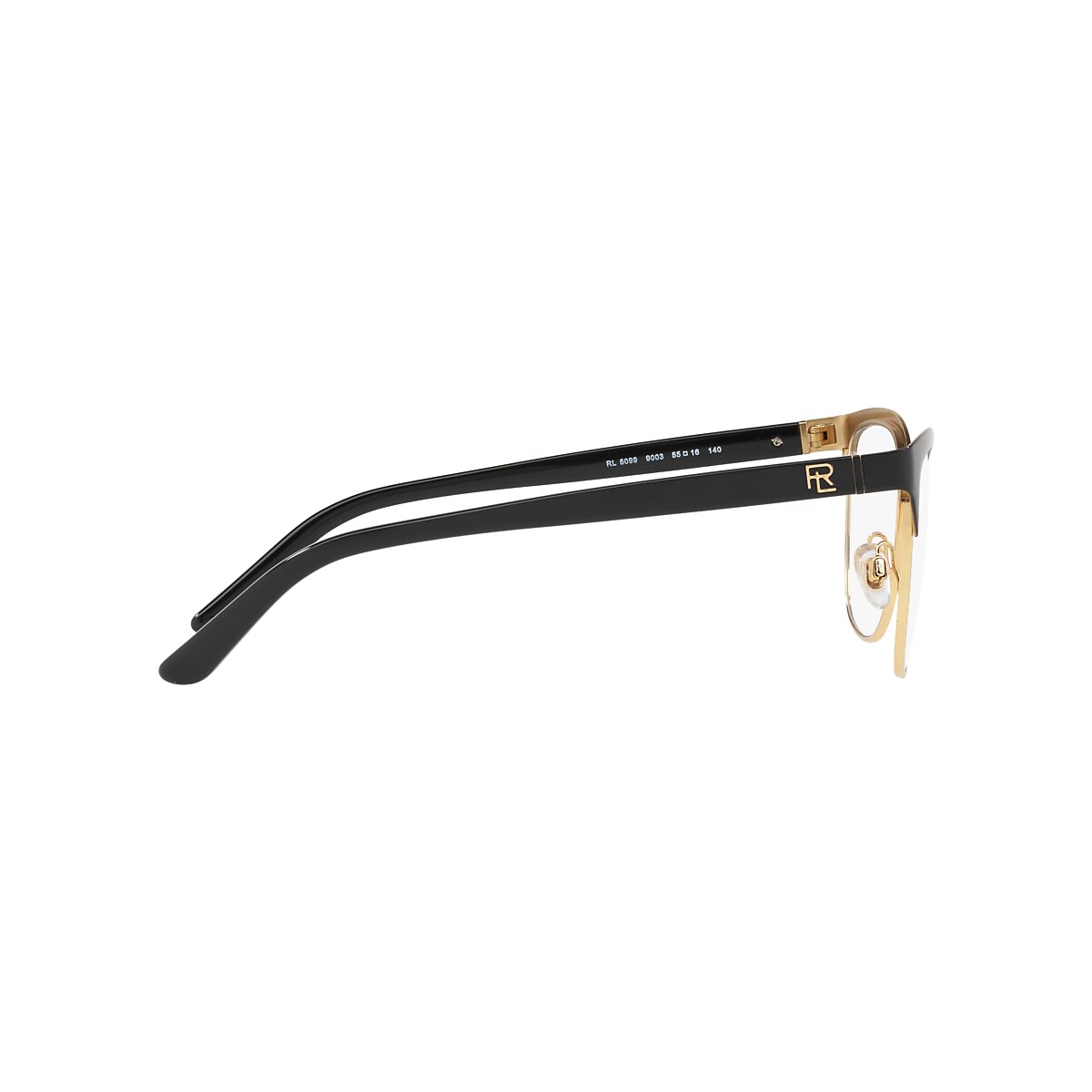 Ralph Lauren Shiny Black On Gold Eyeglasses | Glasses.com® | Free 
