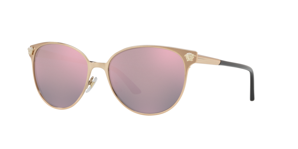 VE2168 57 Shop Versace Gold Panthos Sunglasses at LensCrafters