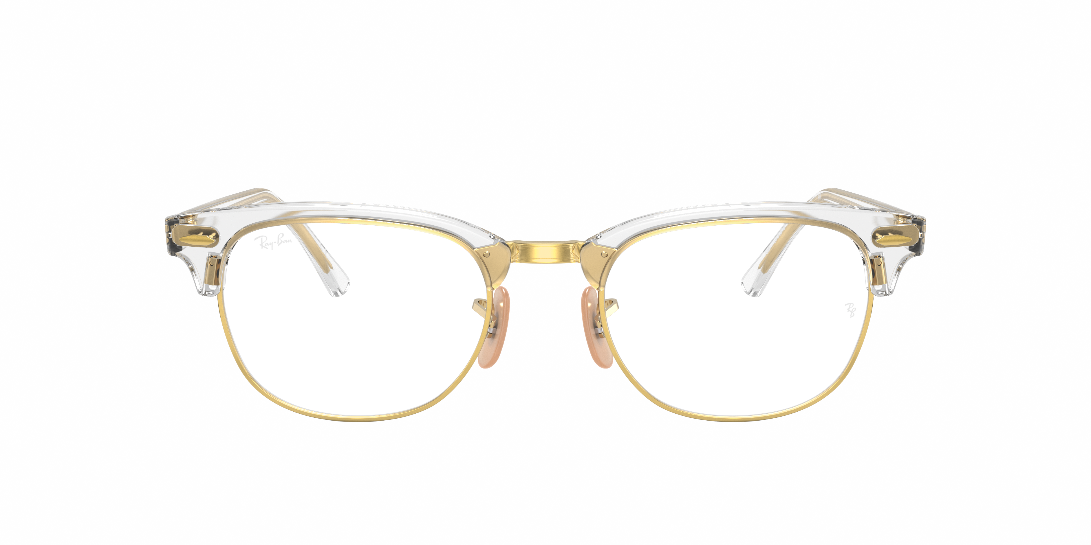 ray ban glasses clear and gold