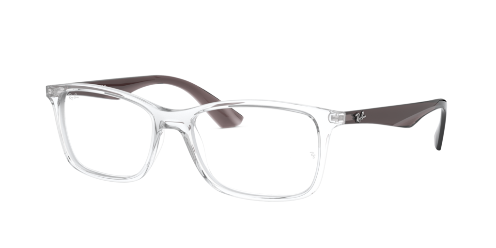 RX7047: Shop Ray-Ban Clear/White Rectangle Eyeglasses at LensCrafters