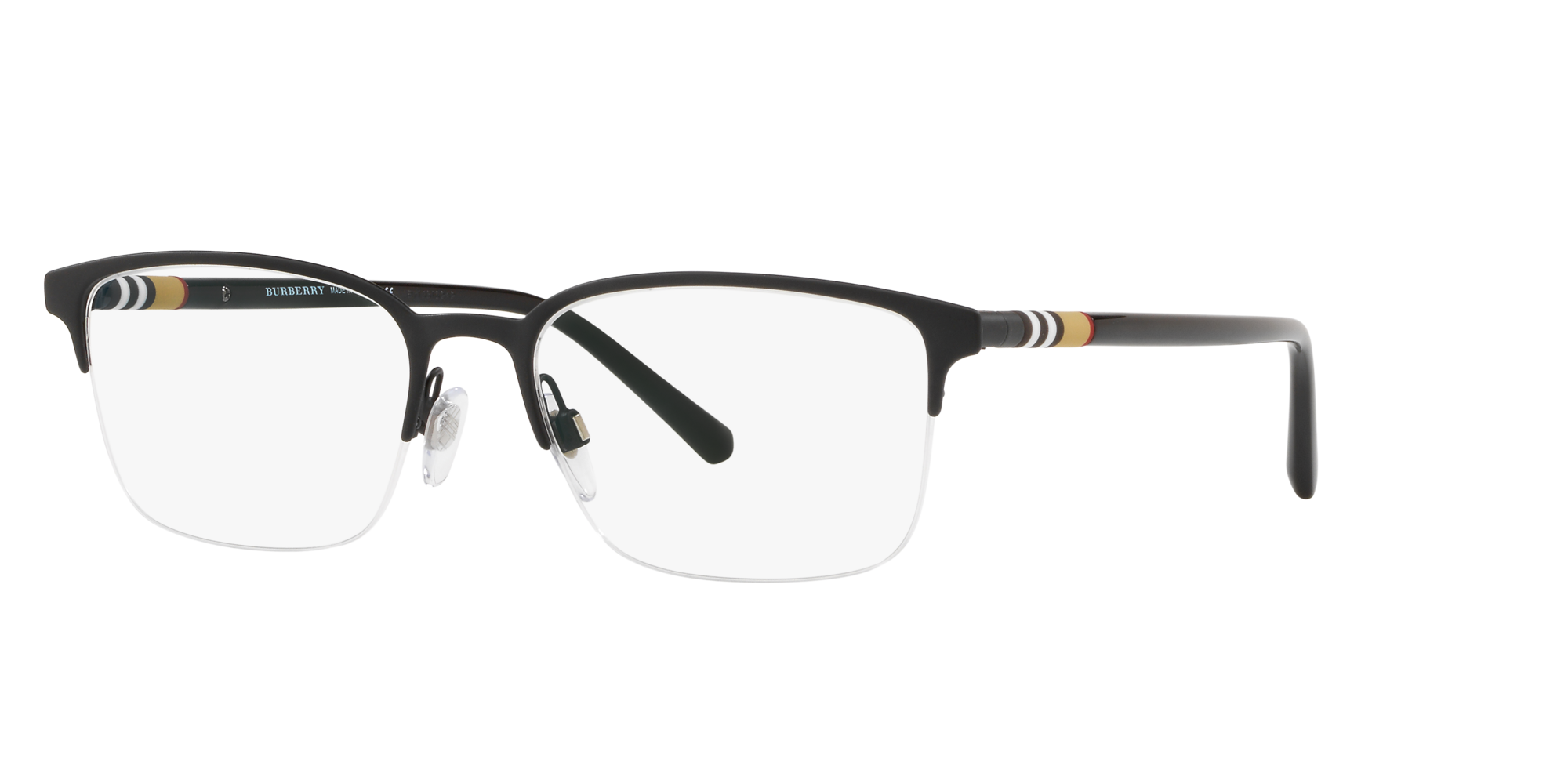 Burberry Black Rectangle Eyeglasses 