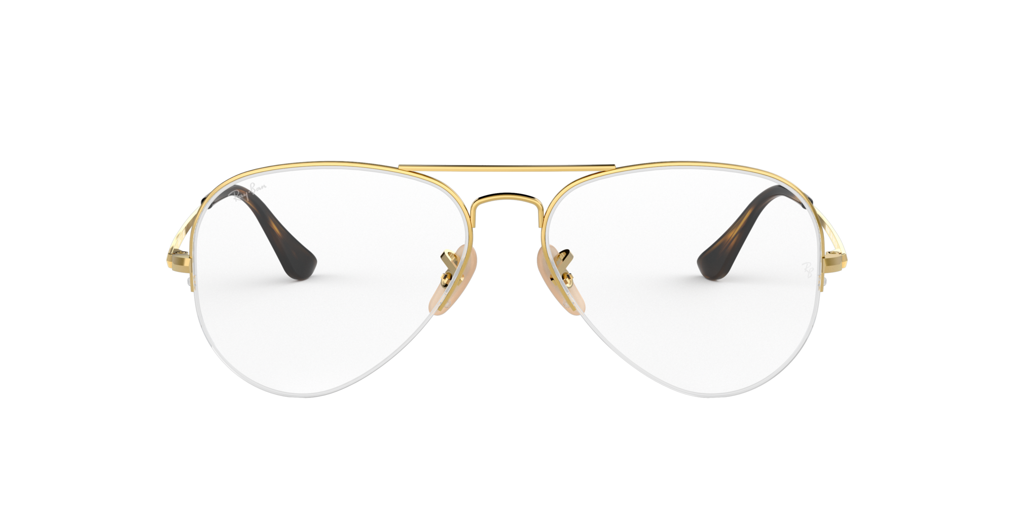 ray ban aviator half frame