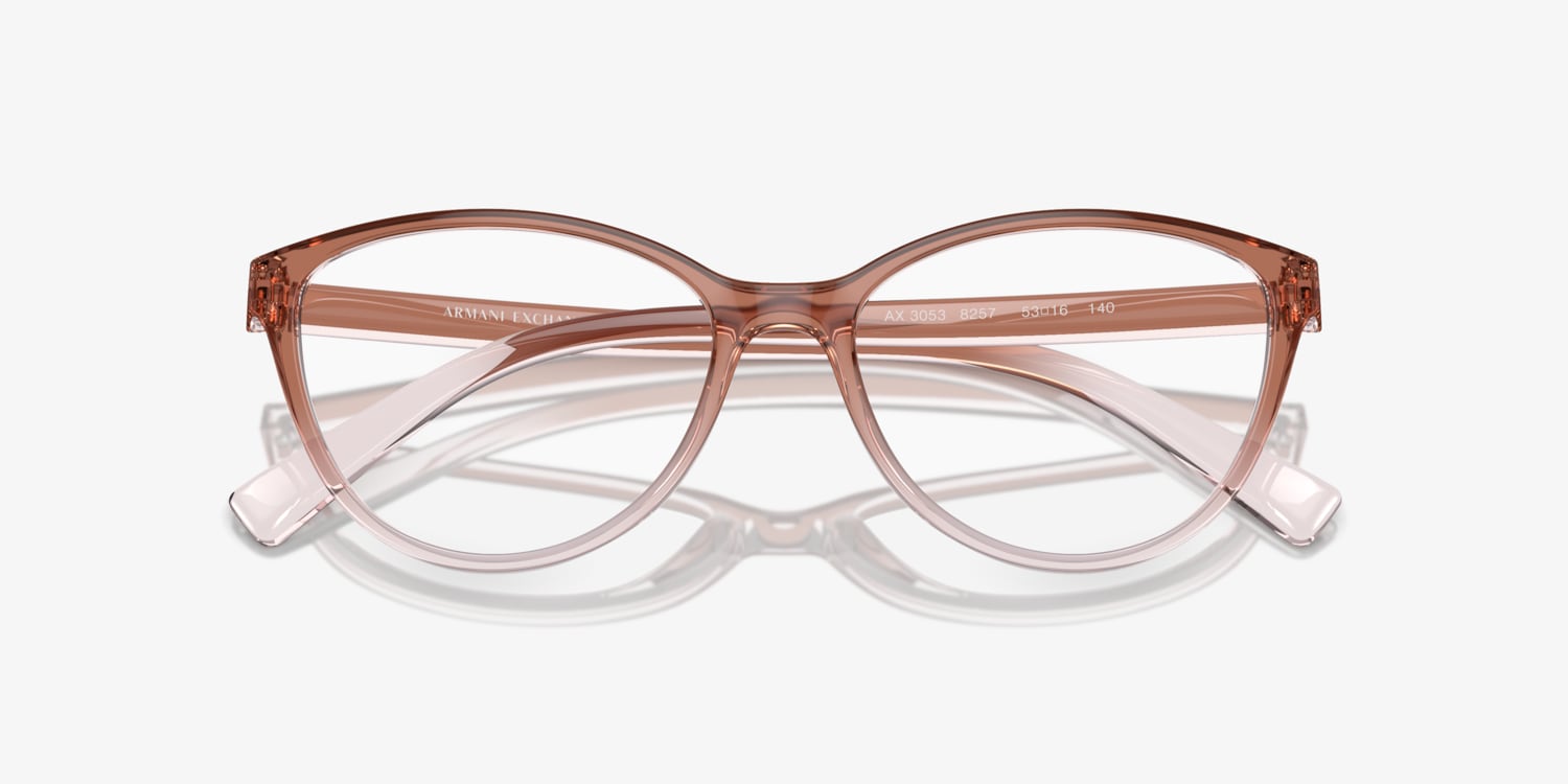 Armani exchange pink glasses on sale