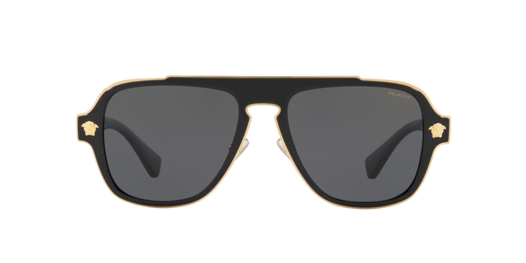 VE2199 56 MEDUSA CHARM Shop Versace Black Irregular Sunglasses at