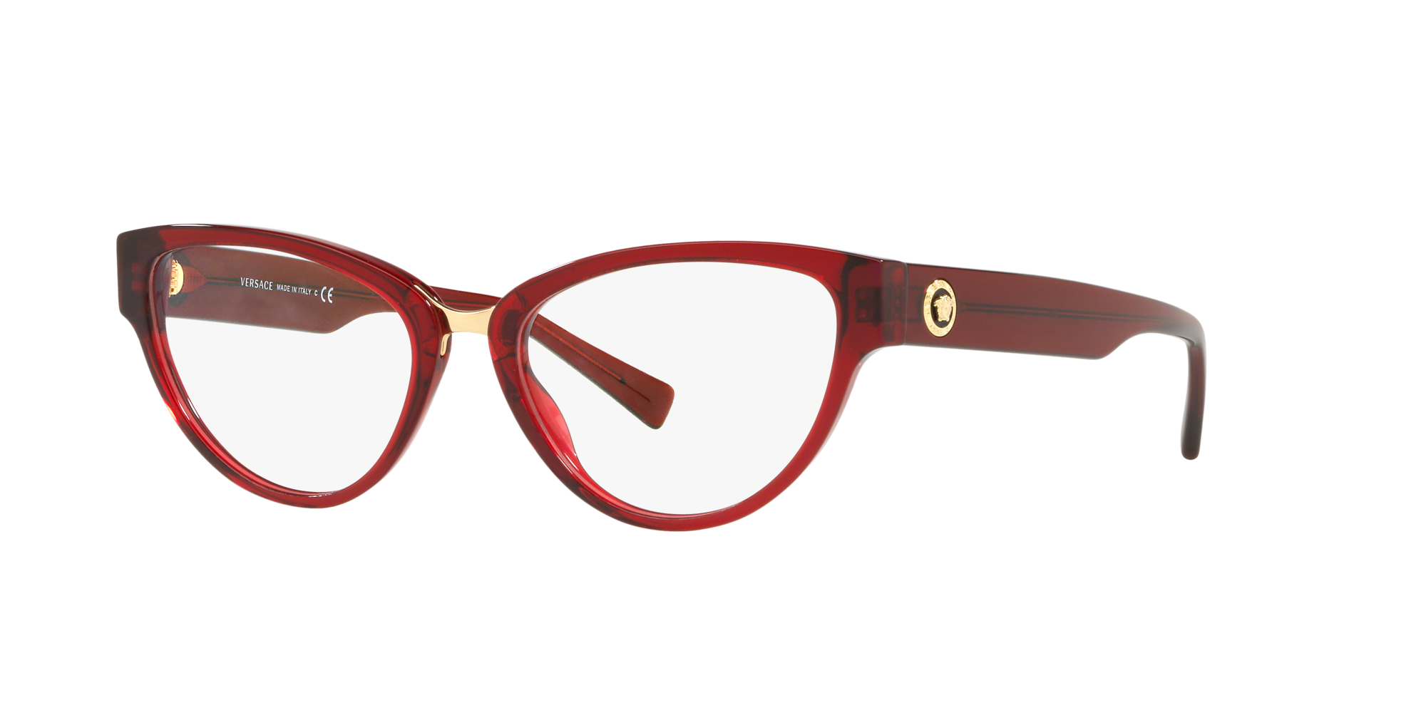 versace red frame glasses