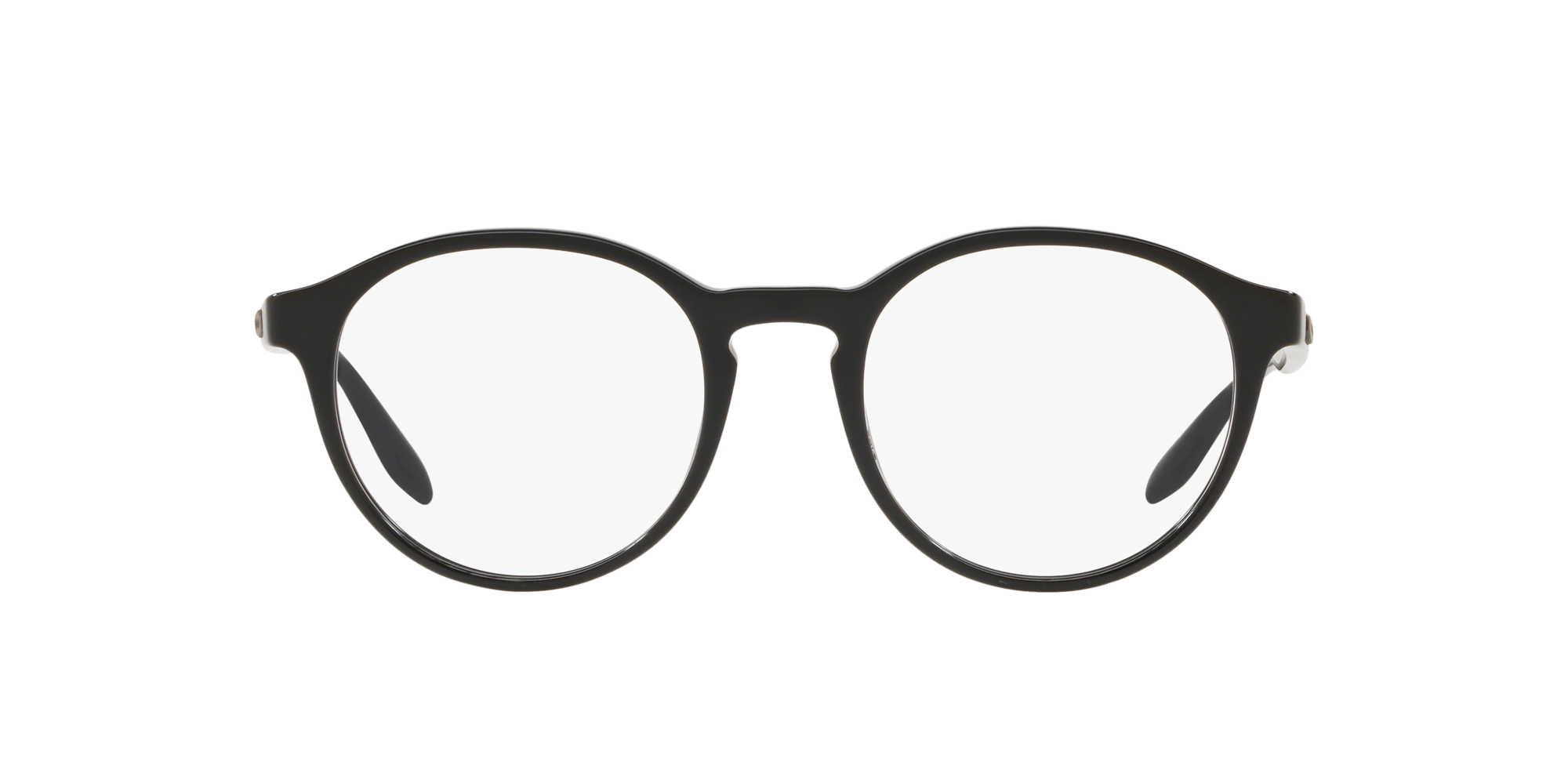 Giorgio Armani Black Round Eyeglasses 