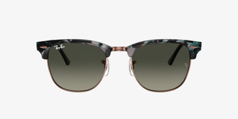 Ray Ban RB3016 W0366 Clubmaster Classic Sunglasses 51mm Tortoise Green Classic G 15 Lens