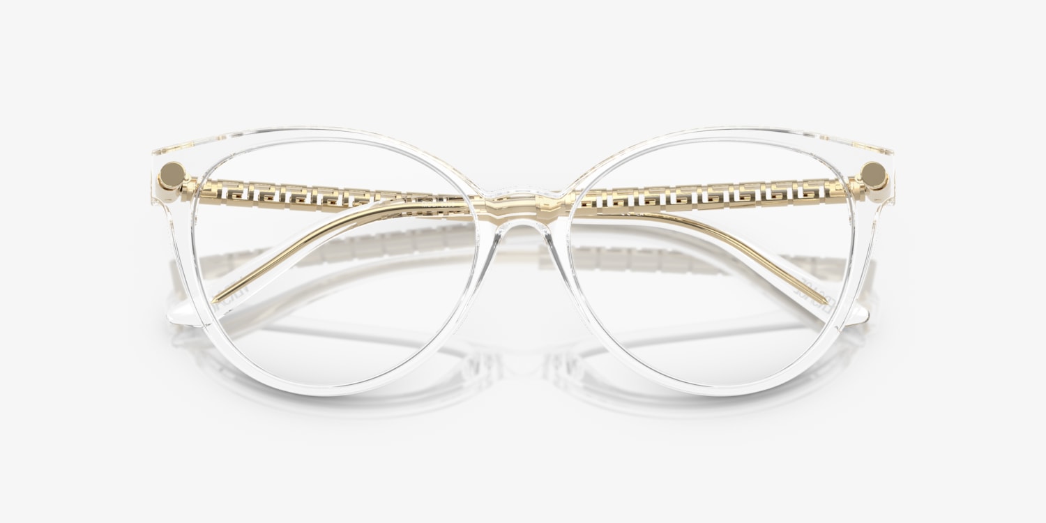 メガネ VERSACE Woman Optical frames White 0VE3353 148 Versace VE3353 Eyeglasses | LensCrafters