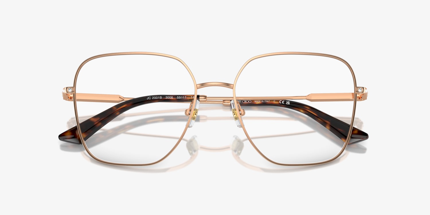 メガネ JIMMY CHOO Woman Optical frames Gold 0JC2001B 3008 Jimmy Choo JC2001B Eyeglasses | LensCrafters
