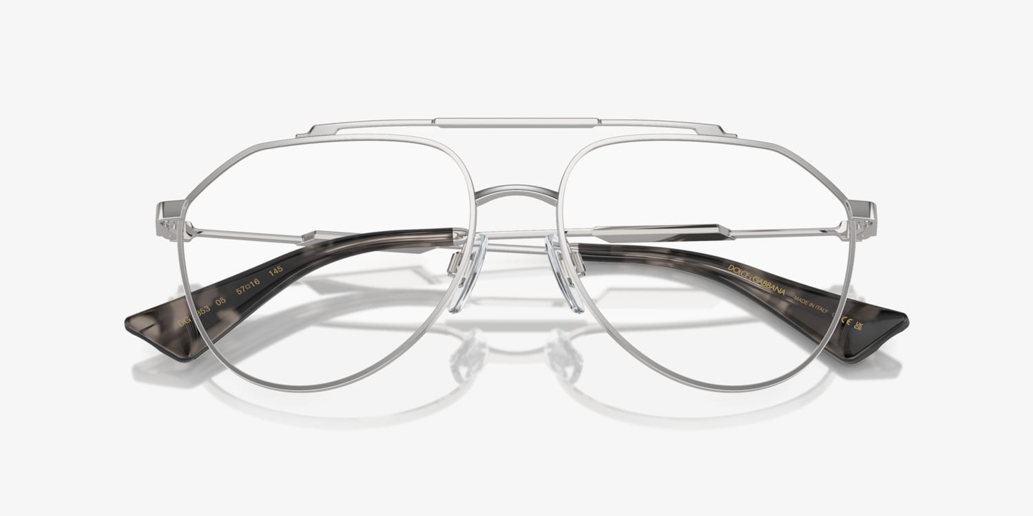 メガネ DOLCE & GABBANA Woman Optical frames Silver 0DG1353 05 Dolce & Gabbana DG1353 Eyeglasses | LensCrafters