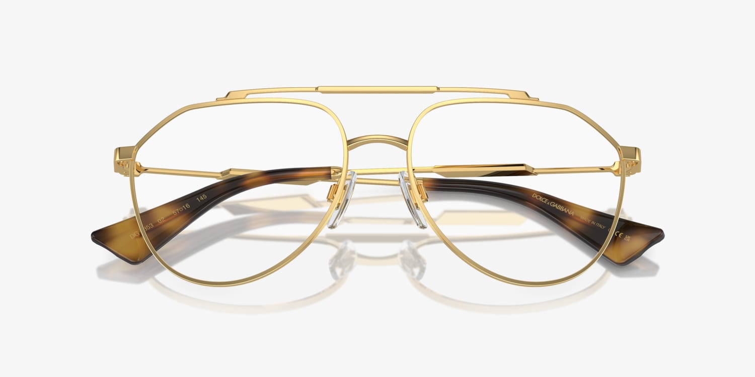 メガネ DOLCE & GABBANA Woman Optical frames Gold 0DG1353 1311 Dolce & Gabbana DG1353 Eyeglasses | LensCrafters