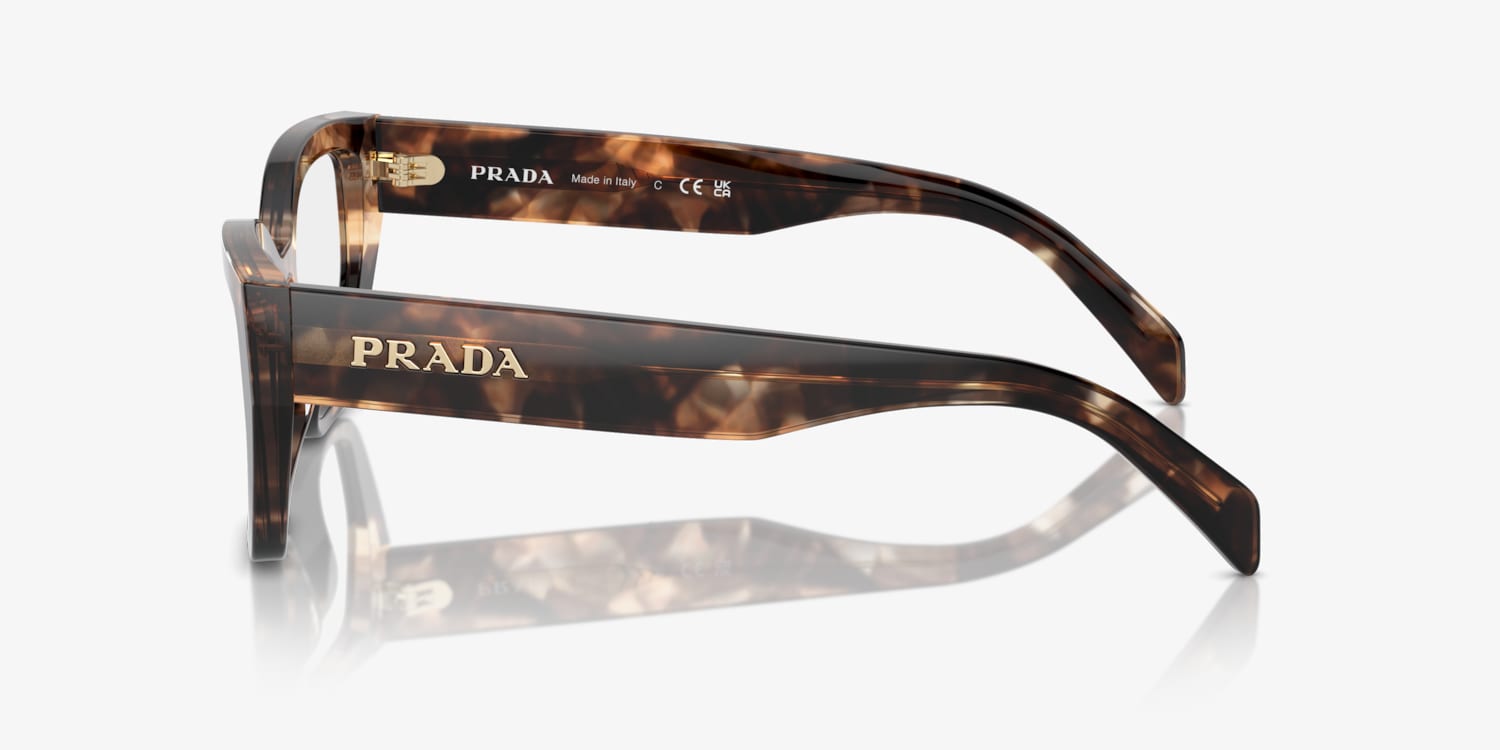 メガネ PRADA Woman Optical frames Brown A07V 16N1O1 Prada PR A16V Eyeglasses | LensCrafters