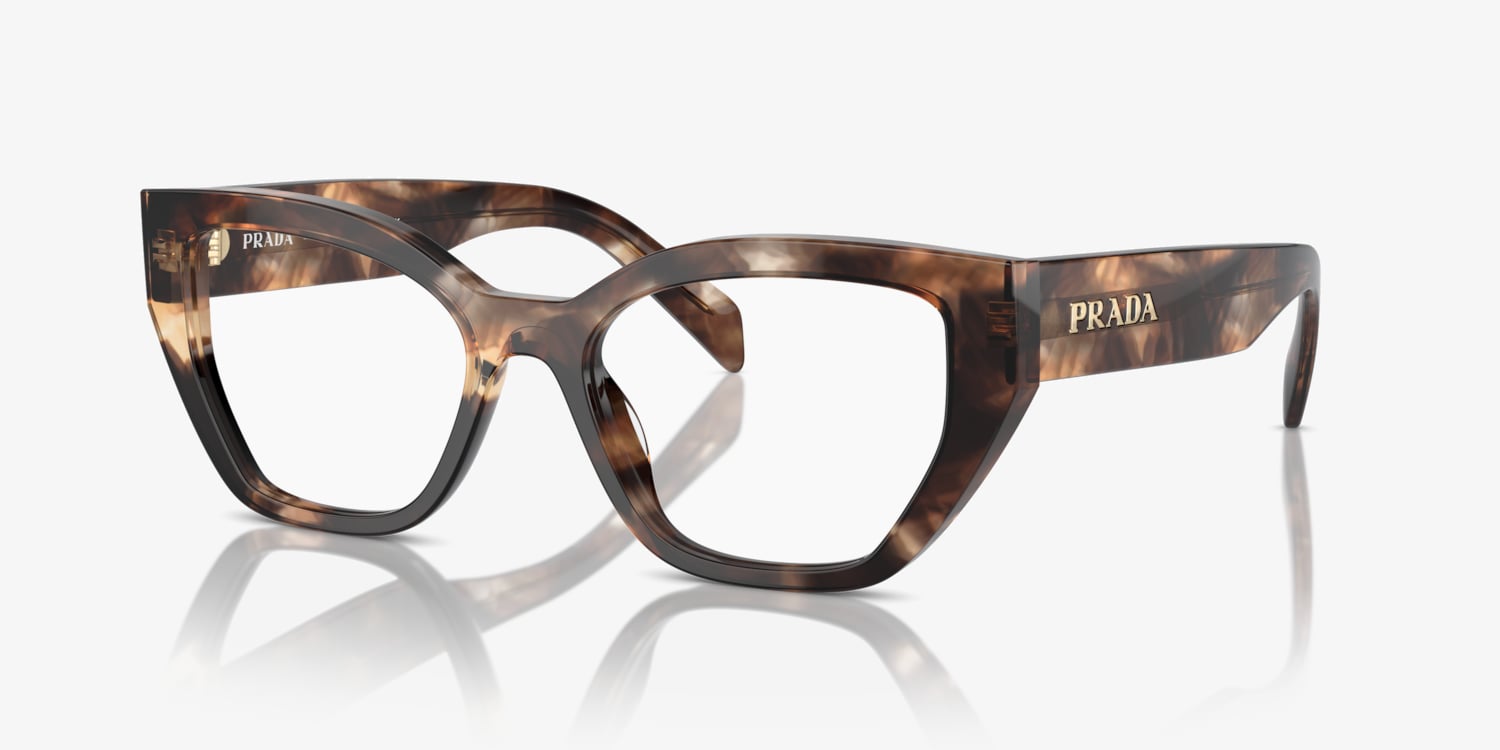 メガネ PRADA Woman Optical frames Brown A07V 16N1O1 Prada PR A16V Eyeglasses | LensCrafters