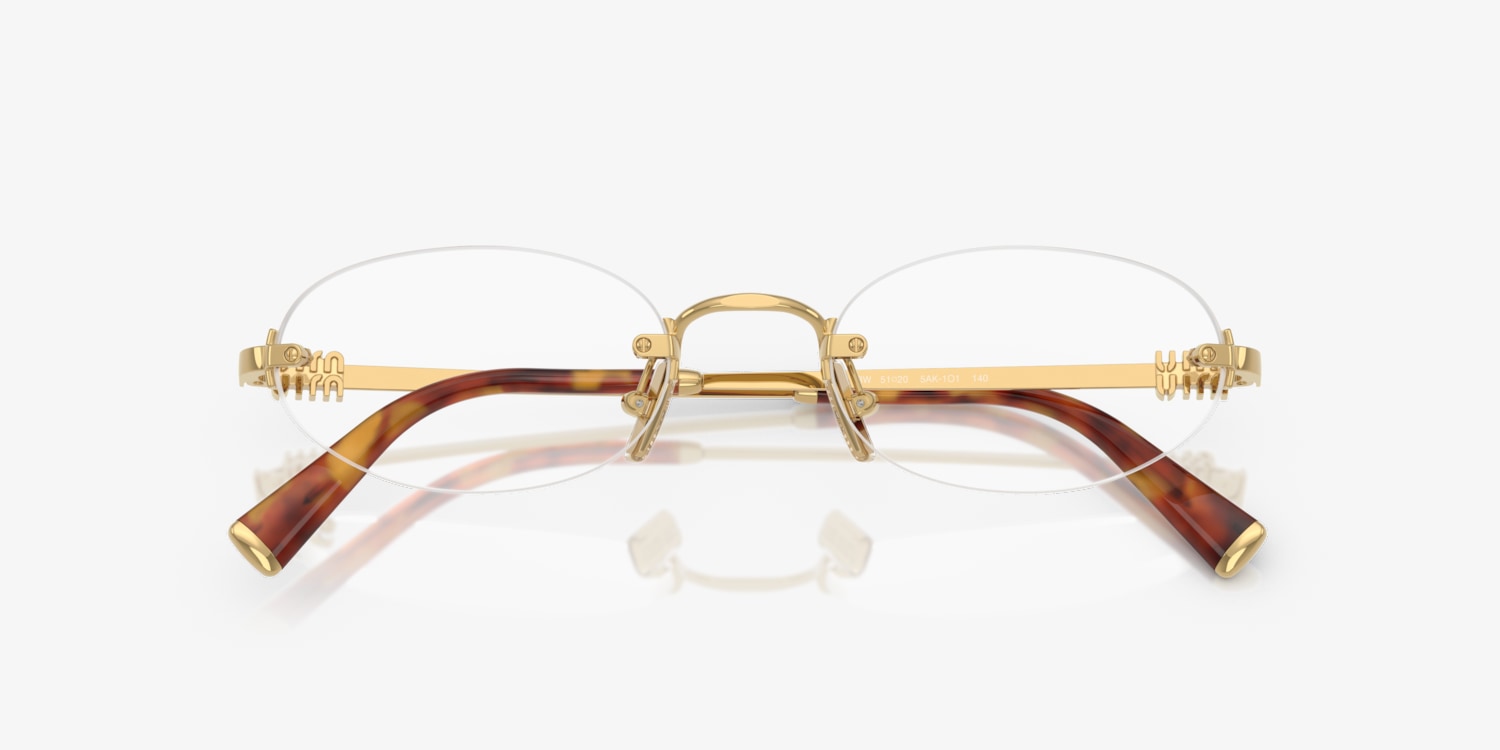 【送料&関税込】Miu Miu 0mu 53wv Zvn1o1 Oro Pallido Glasses Miu Miu MU 53WV Eyeglasses | LensCrafters