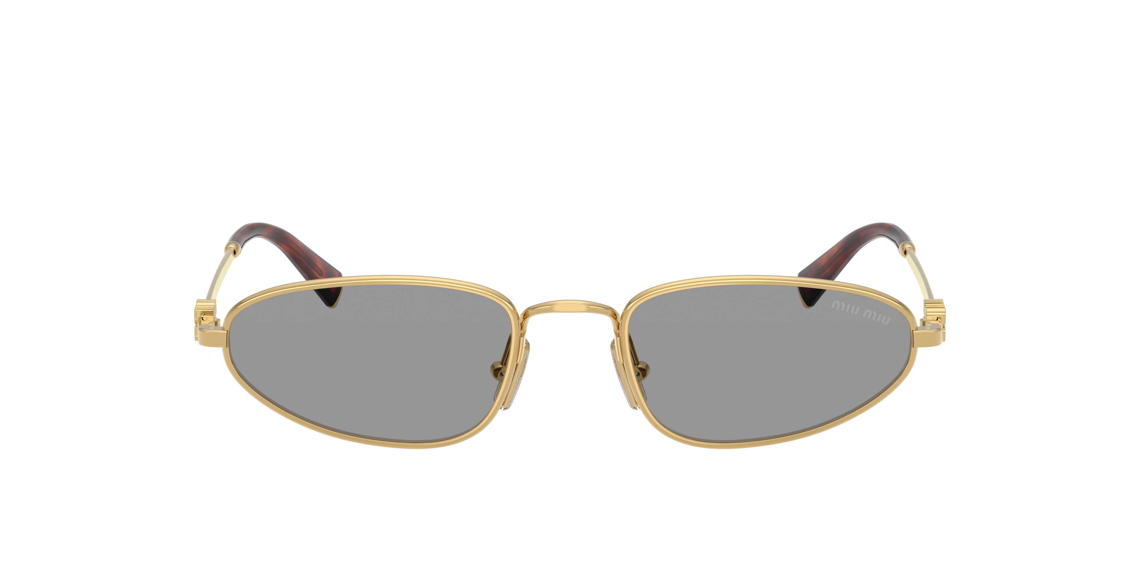 サングラス MiuMiu FW24 Miu Miu - 0MU A52S - ZVN4I0 (0MU A52S ZVN4I0) Miu Miu 0MU A52S women Gold Oval Sunglasses – Otticanet USA