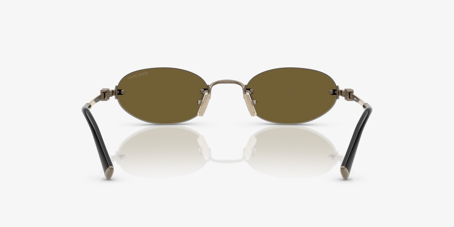 送料関税無料◆MIU MIU ロゴ サングラス オーバルレンズ MUA54S Miu Miu MU A54S Sunglasses | LensCrafters