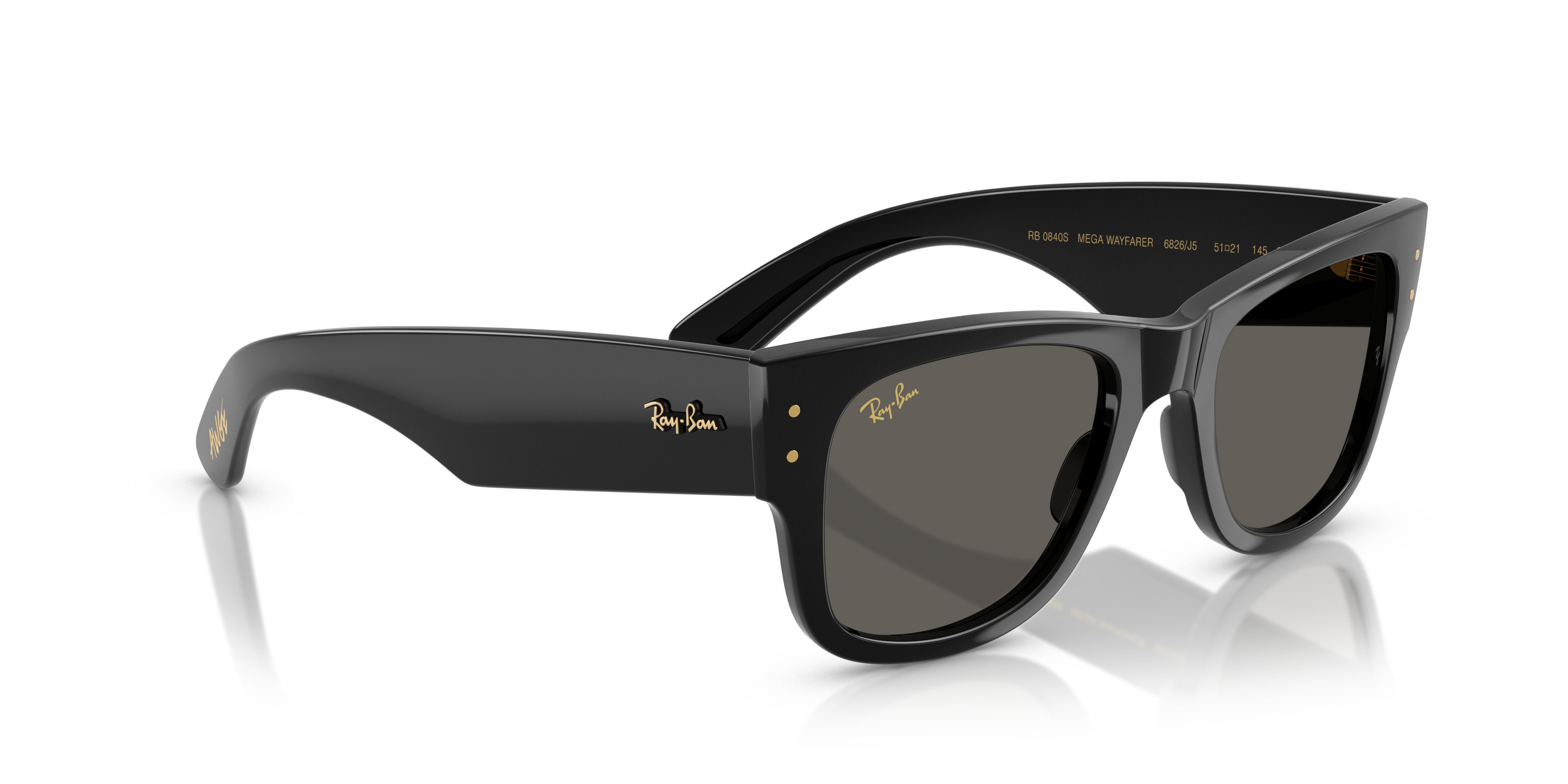 RB0840S Mega Wayfarer Blacked Out Collection
