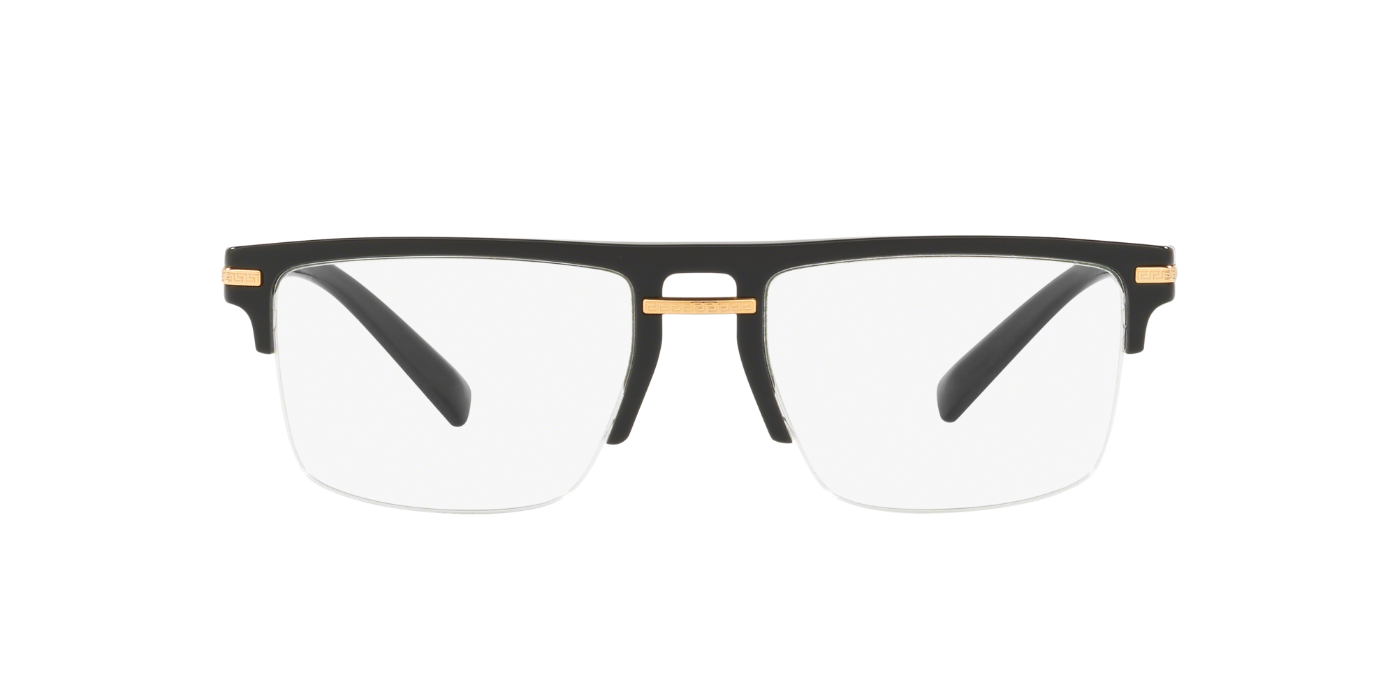 versace half frame glasses