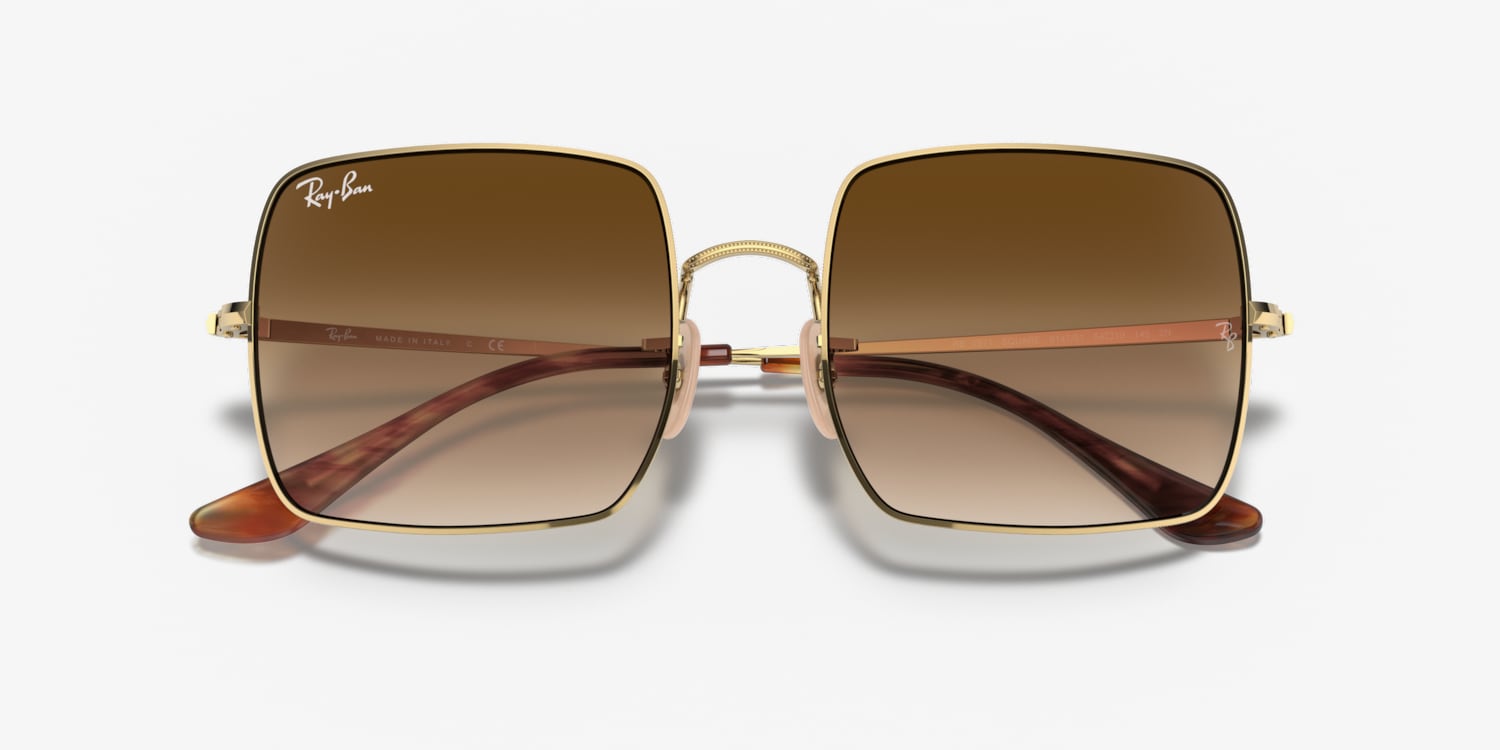 Ray-Ban RB1971 Square 1971 Classic 54 Light Brown Gradient & Gold